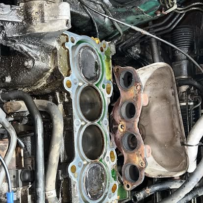 Head gasket job — block prepped and cleaned